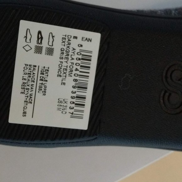 Clarks Cloudsteppers Ladies AYLA Loafer Tweed Shoes, Womens Dark Grey 6M US - Picture 4 of 5